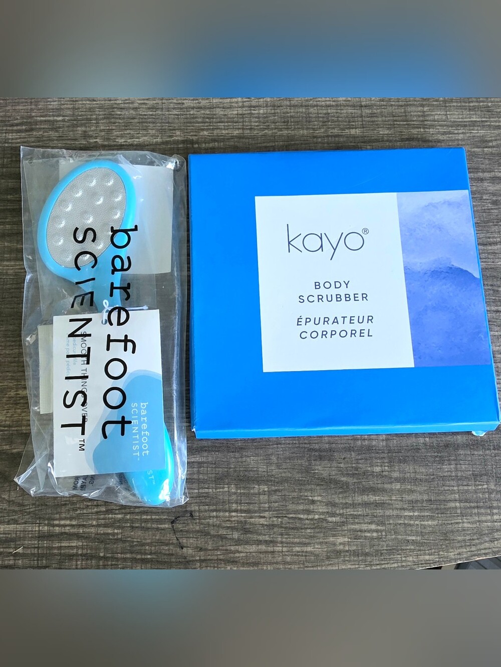 NWT Spa Bundle: Kayo Body Scrubber & Barefoot Scientist Foot File